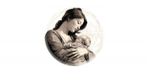 Ilustración sobre lactancia materna